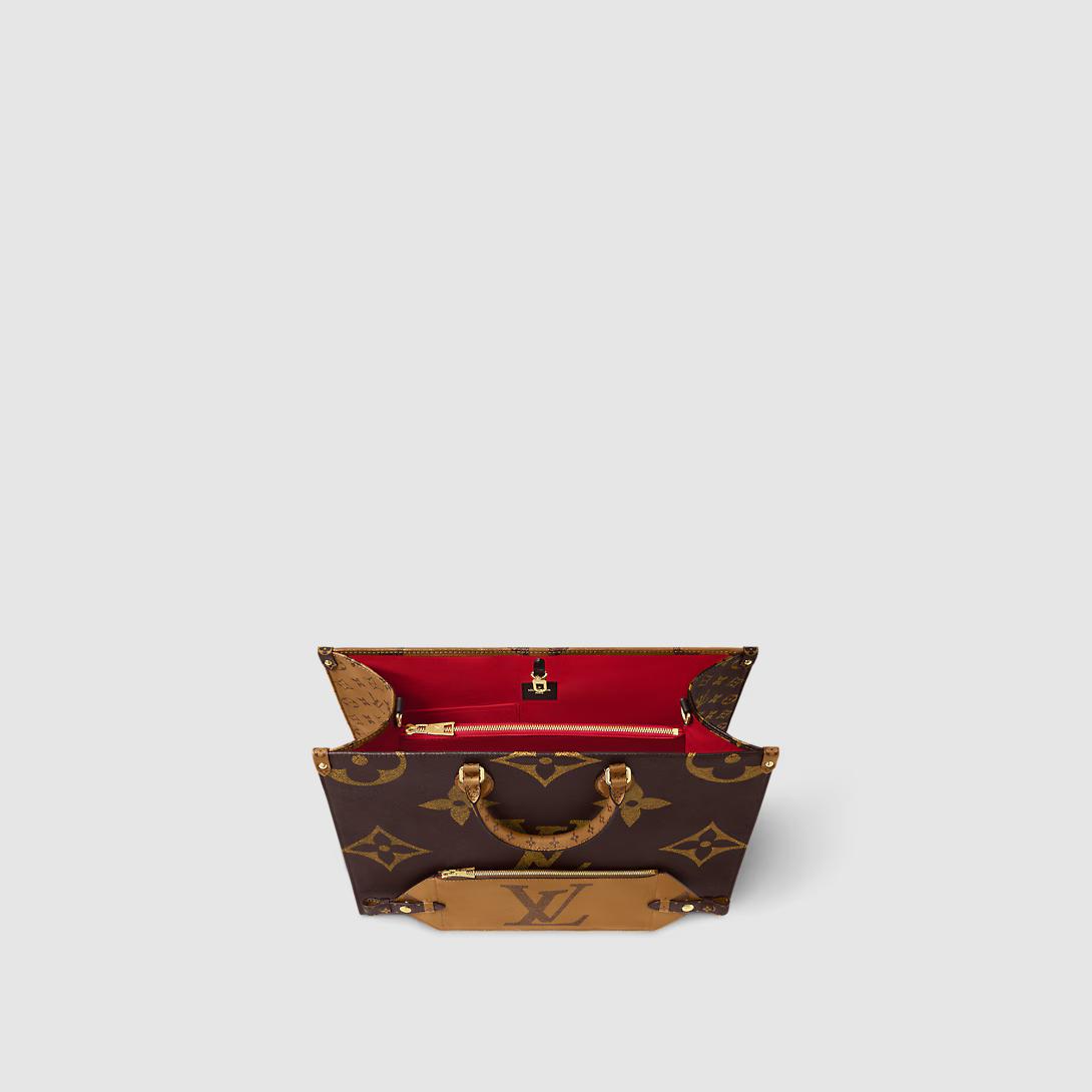 Túi Louis Vuitton Onthego Voyage Monogram Reverse Nữ Nâu